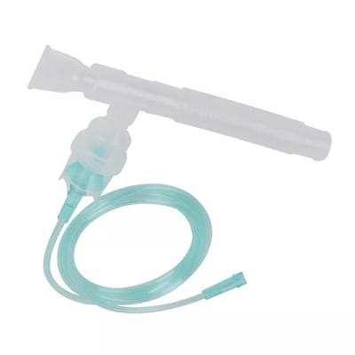 China Therapy T Connector Mouth Piece Medical Oxygen Mask Nebulizer for sale