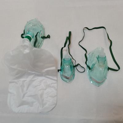 China Medical Grade PVC Portable Oxygen Mask For Adult And Child With Elastic Strap for sale