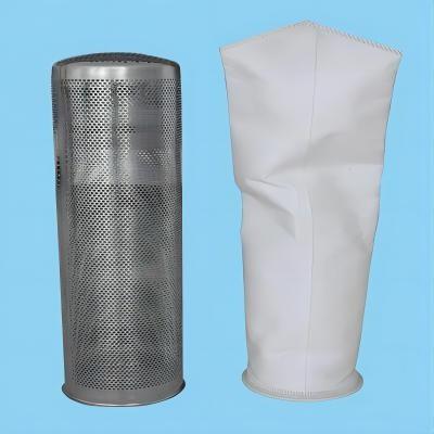 China Diâmetro do alojamento de filtro 219mm do saco de SS304/316L único para limpar com jato de areia ou lustrado à venda