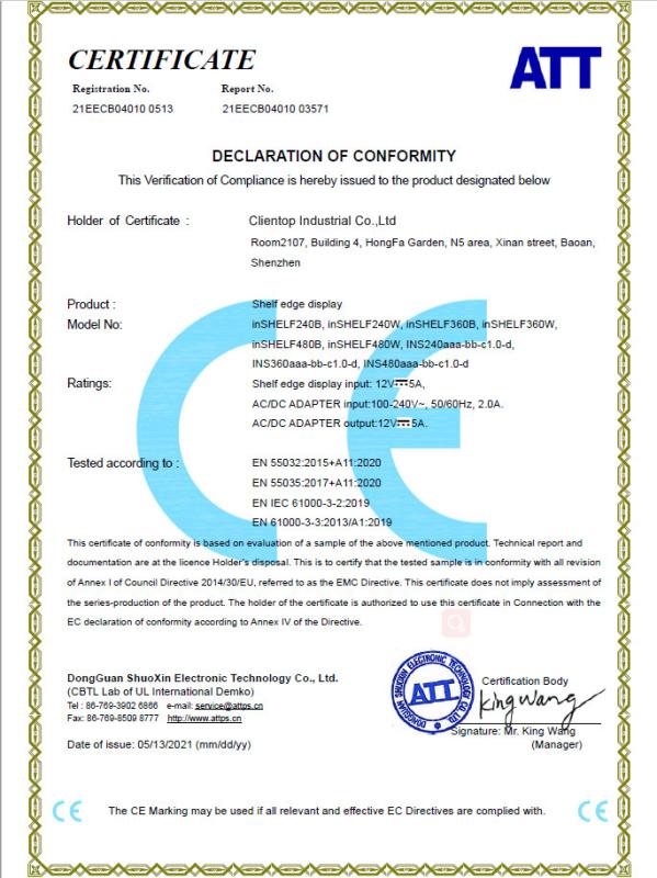 CE - Clientop Industrial Co.,Ltd