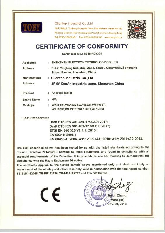 CE - Clientop Industrial Co.,Ltd