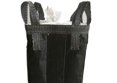 China Black Flexible PP Bulk Bag Flat Bottom With Spout 100% Virgin PP Founded 1000kgs for sale