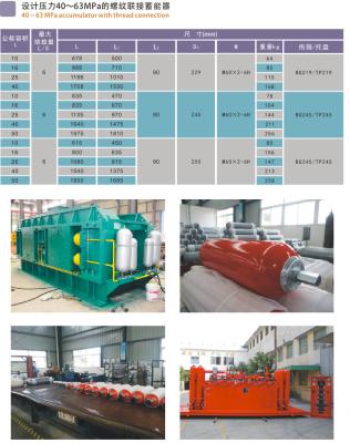 China big volume hydraulic accumulator for sale