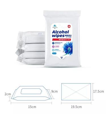 China 10pcs 75% Alcohol Wet Wipes Based Sterile Cleaning Hand Disinfectant for sale