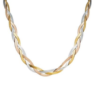 Chine Gold Twisted Ladies Fancy Necklace Womens Multiscene Fashion Style à vendre