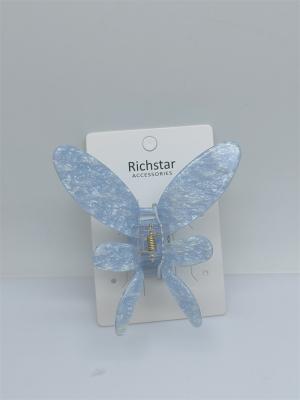 China Reusable Acrylic Hair Accessories Butterfly Claw Clip For Girls for sale