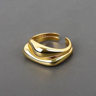 China Reusable Party Trendy Gold Rings , Multi Function Gold Fancy Ring Te koop