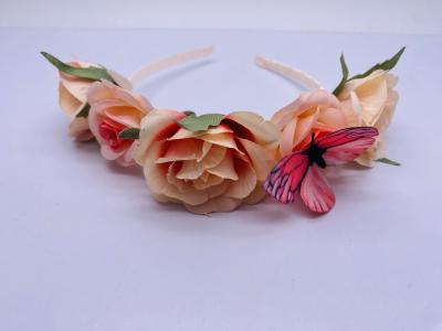 China Banda floral para la cabeza de mujeres, banda de pelo de flores reutilizable para la boda en venta
