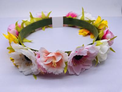 China Girls Elastic Flower Hair Accessory Head Band Multicolor Durable for sale
