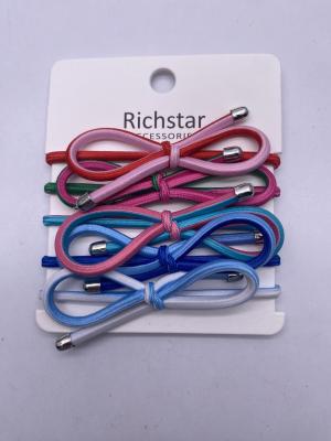 China Reusable Coloured Hair Elastics Ties Lightweight With Little Bow for sale