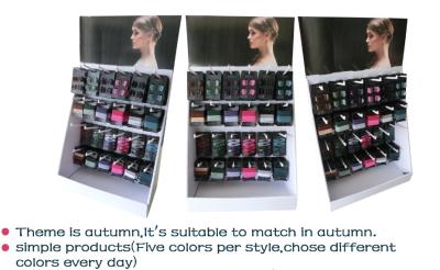 Cina Display per clip per capelli multicolore, free-standing Scrunchie Market Display in vendita