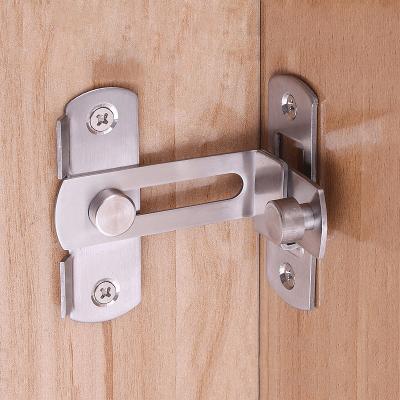 China Chrome Plated Sliding Barn Door Latch Sliding 90 Degree Right Angle Door Lock For Locking for sale