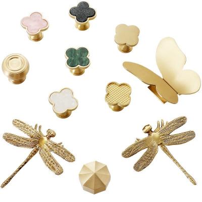 China Dragonfly Butterfly Wardrobe Door Handles 96-128mm Push Pull Decoration for sale