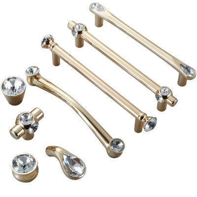 China Crystal 5in Cabinet Hardware Handle , Cabinet Handles And Knobs No Corrosion for sale