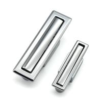 China Zinc Alloy Push Out Concealed Drawer Handle Sand Chrome for sale