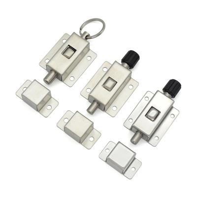 China Ring Pull Spring Latch Lock Stainless Steel Loaded Auto Sliding Drawing Polishing for sale