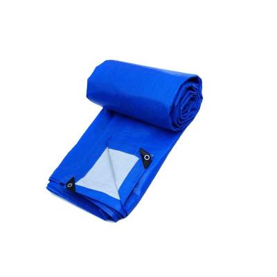 China China Tarp Factory Recycled Woven Blue White PE Tarpaulin Lumber Cover / Lumber Wrap From Linyi Factory With Cheap Price for sale
