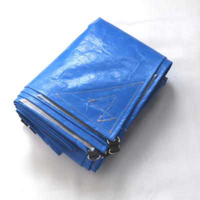 China 4x5M blue silver poly tarp canopy tent cover polyethylene laminate sheet  tarpaulin rolls or truck cover for sale