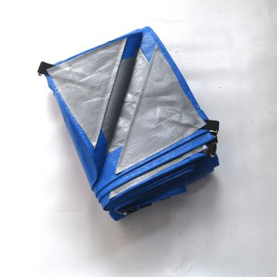 China China tarp factory recycled woven ploy blue HDPE tarpaulin polyethylene laminate sheet  tarpaulin rolls with D-ring for sale
