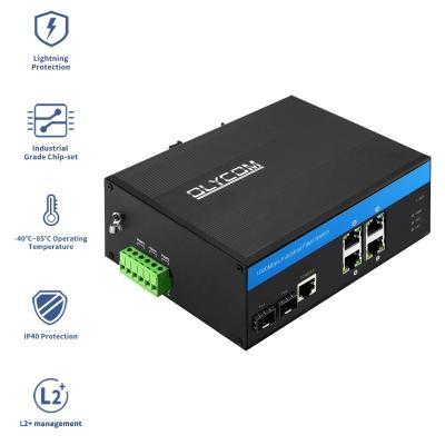China OEM Web Managed Gigabit Industrial Outdoor POE Switch For Ip Video Surveillance for sale