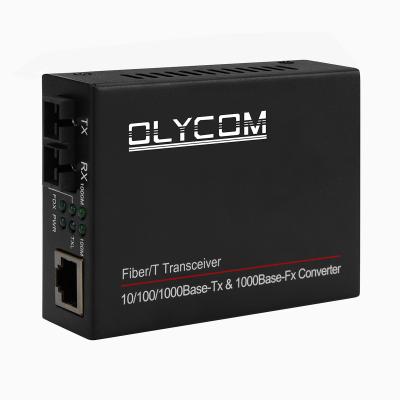 China convertidor 10/100/el 1000M Network Ethernet de la fibra dual con varios modos de funcionamiento 850nm de los 500m medios en venta