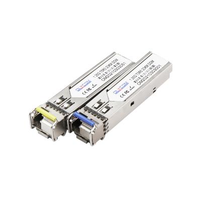China SMF LC Connector 1.25G SFP Module , Single Fiber Transceiver 1310nm / 1550nm 20km for sale