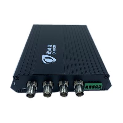 China 4 Channel Optical Fiber Video Converter Single Mode Simplex 20km FC With Reverse Data for sale