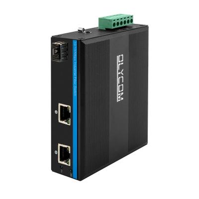 China 3 puertos 10/100mbps Ethernet rápido convertidor de medios de fibra POE no administrado para exteriores en venta