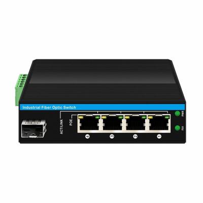 중국 5 포트 기가비트 태양 PoE 스위치 광섬유 스위치 DC12V/24V/48V 입력 판매용