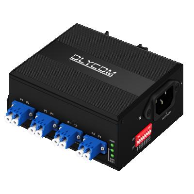 中国 高信頼性のためのAC/DCダブルパワー入力LC/SCコネクタとSM/MMファイバータイプを持つ光ファイバーバイパススイッチ 販売のため