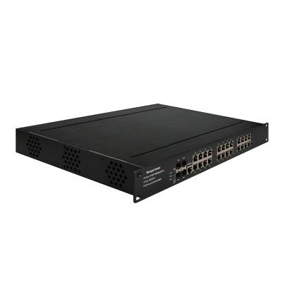 China IP30 Safety Class 24 Port Poe Managed Switch 1U Rack Mount Loop Protection for sale
