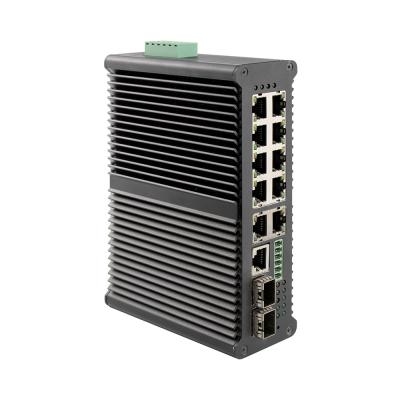 China Interruptor manejado industrial portuario de Gigabit Ethernet 40Gbps 8 Poe hasta 90W en venta
