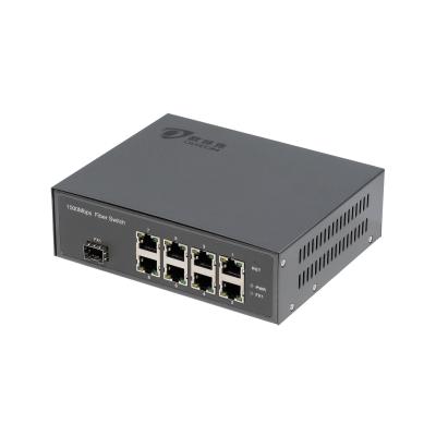 China 120W POE Managed L2 Fiber Optic POE Switch 8 Port With One SFP Fiber Port for sale