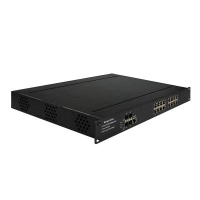 China 220VAC 16 Port Industrial Switch , Rack Mount Poe Powered Switch For Harden Environment for sale