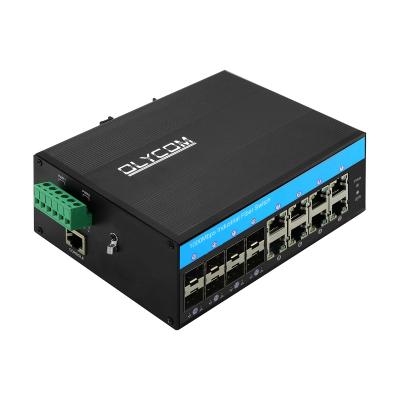 China IP40 Manageable Switch 8 Port With 8 SFP Fiber Ports And 1 Console Port for sale