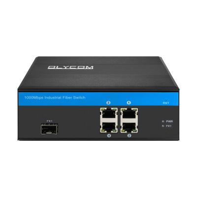 China 100Km Transmission Distance Industrial Unmanaged POE Switch 5 Port For Harsh Outdoor for sale