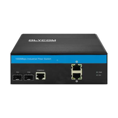 China EMC Industrial Grade 4 Port Industrial Managed POE Switch 2SFP Ports 2RJ45 Ports for sale