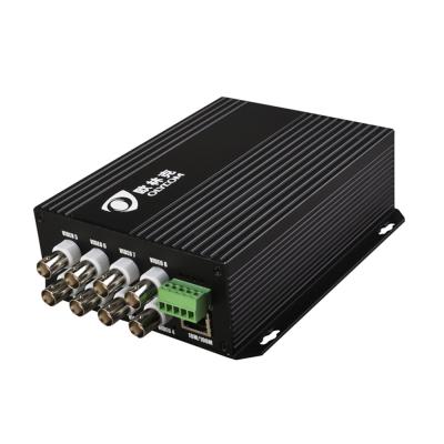 China 8 Port BNC Video Data Ethernet Fiber Media Converter DC12V Standalone Type for sale
