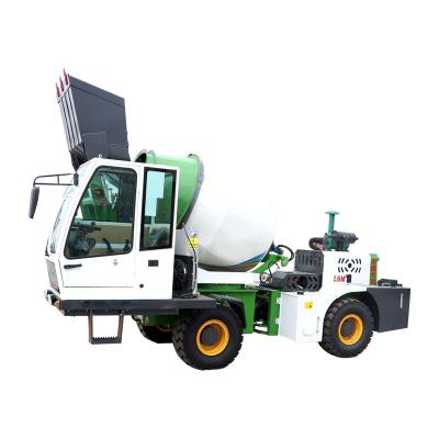 China 1.6 cubic Self Loading Concrete Mixer Truck cement trucks 2.2M3 65KW for sale