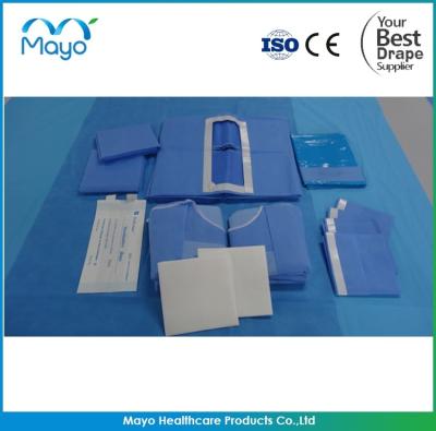 China Sterile Nonwoven Laparoscopy Drape Set Laparoscopy Pelviscopy Pack for sale
