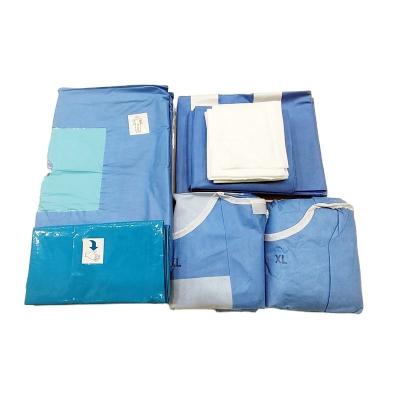 China Blue Arthroscopy Knee Drape Pack MAYO Surgical Disposable Drapes for sale