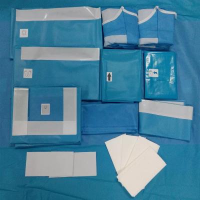 China SMS Reinforced Orthopedic Drape Surgery Hip U Drape With Liquid Collection Pouch for sale