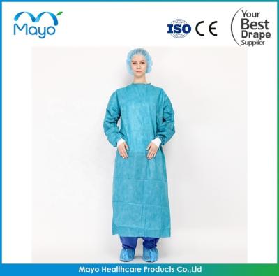 China 60gsm Sterile Surgical Gowns Disposable Non Woven Gown For Hospital for sale