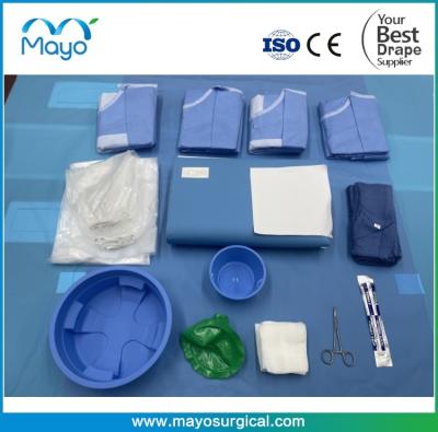 中国 Vascular Intervention Disposable Surgical Angiography Drape Pack With Guidewire Bowl 販売のため