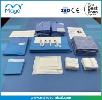 中国 Abdominal Surgery Disposable Surgical Laparoscopy Drape Pack With Lap Drape 販売のため