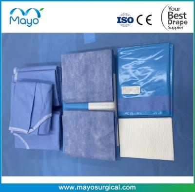 China Waterproof Nonwoven Surgical Lithotomy Drape Pack With Leggings en venta