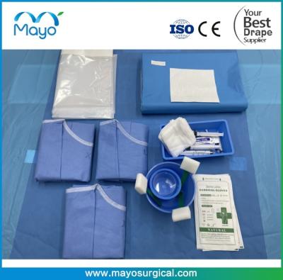 China Nownoven Angiography Drape With Femoral And Radial Oval Apertures Side Clear PE Panel for sale