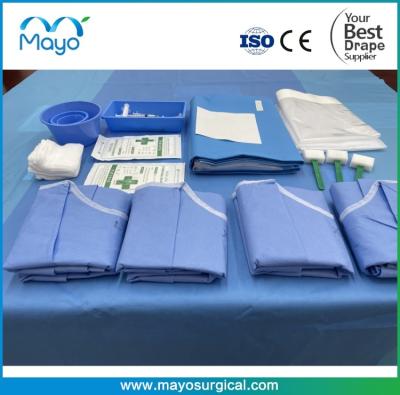 China Customized Sterile Cardiothoracic Drapes For Femoral Angiography Drape Pack for sale