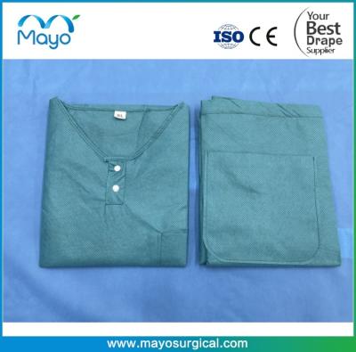 중국 부드러운 일회용 PP SMS 비 직물 의료 스크럽 슈트 셔츠와 바지 판매용