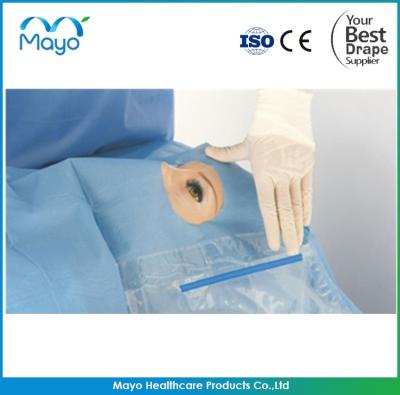 China Blue Ophthalmic Drape With Pouch OEM Surgical Eye Drapes For Hospital for sale